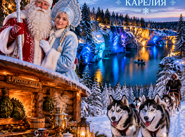 Карелия в сиянии Рождества